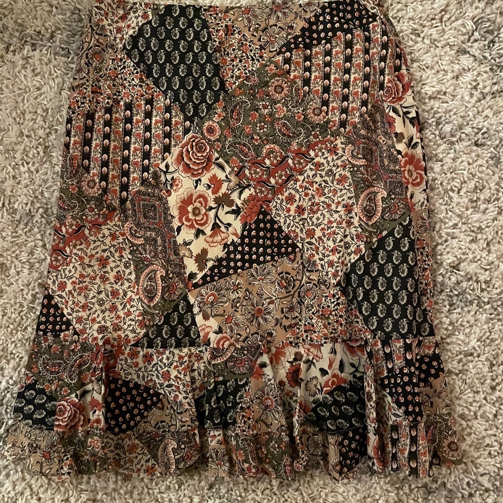 Chaps Multicolor Patchwork Pencil Skirt size Medi… - image 6